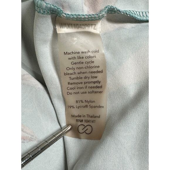 Calia by Carrie Underwood Top Womens Small Blue Floral Tank Activewear Workout - Picture 8 of 9